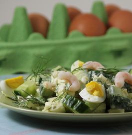 Rezept für Eier-Garnelen-Salat